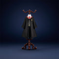 Wizard School Uniform Collectible Figurine with Hooded Robe and Display Stand