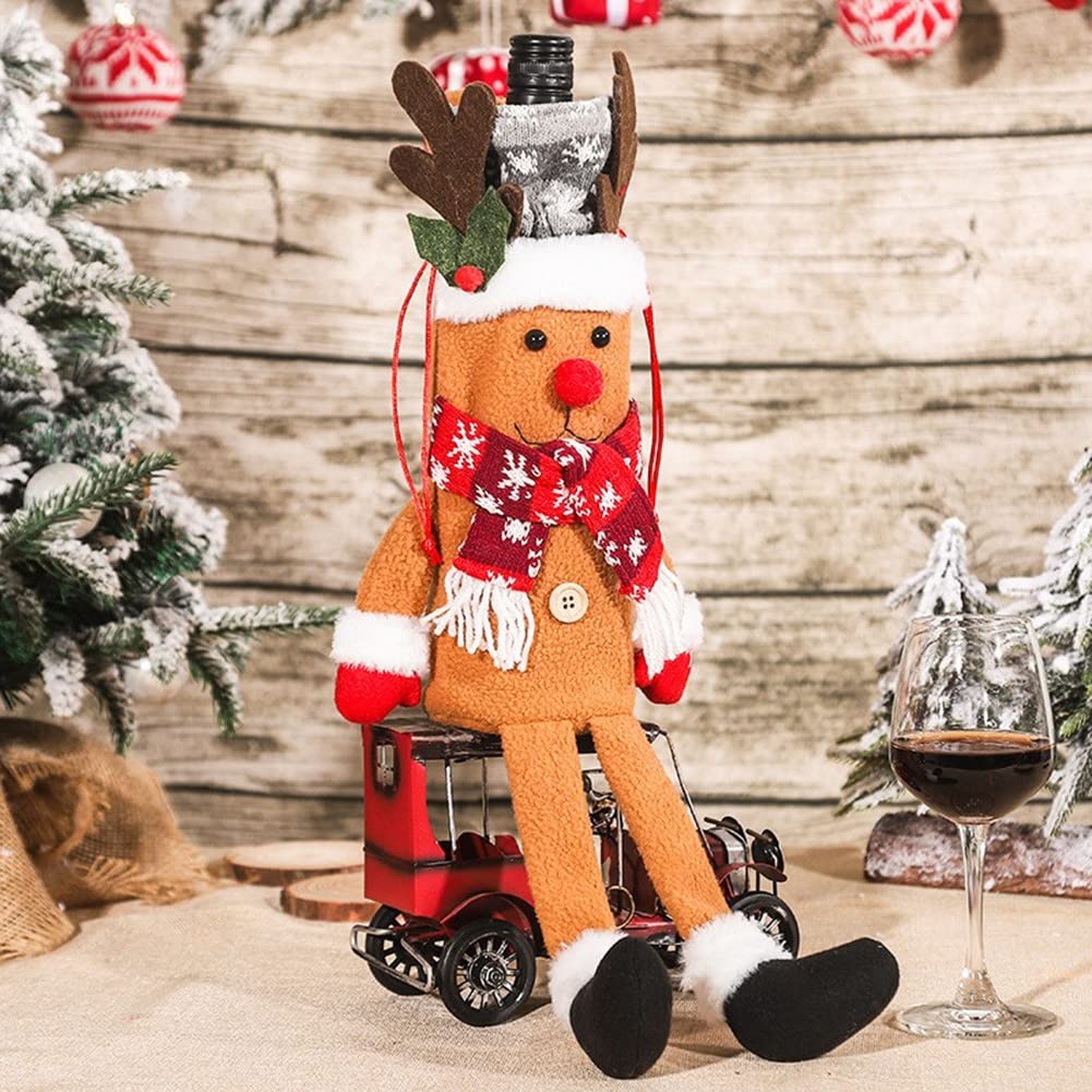 Christmas Decorations Standing Dolls Santa Reindeer and a Snowman