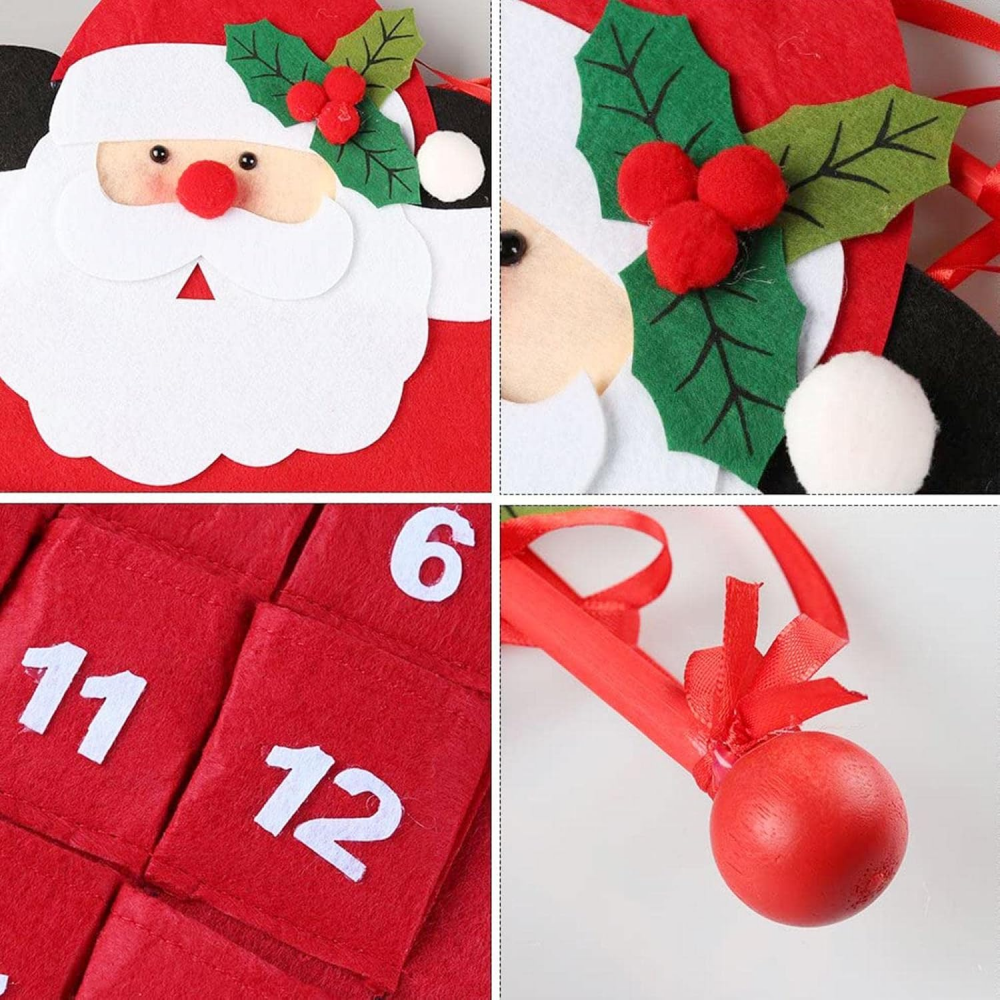Advent Calendar Wall Hanging with Numbered Pockets to Fill