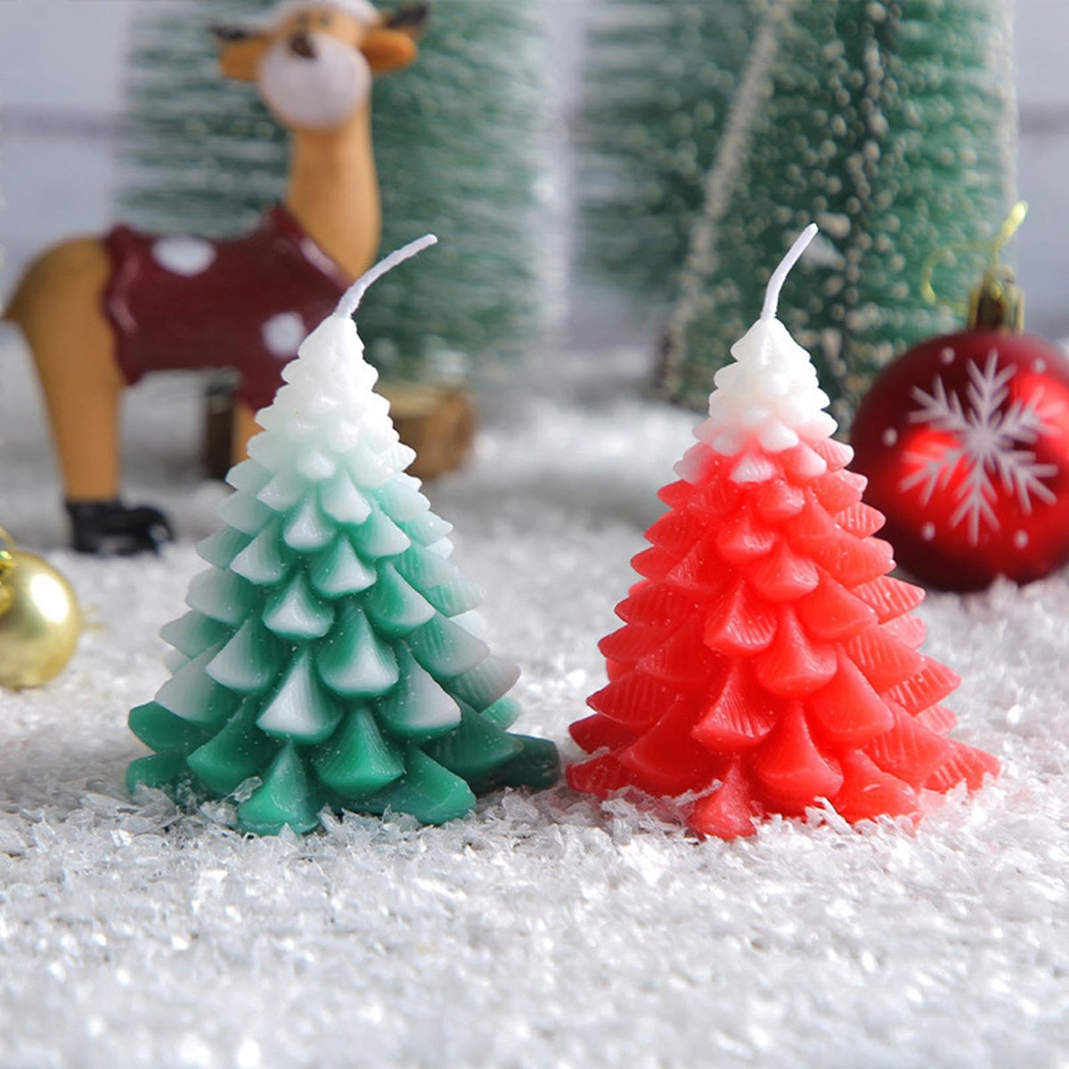 Christmas Ornaments Silicone Mould 3D for Resin Candles and Soap