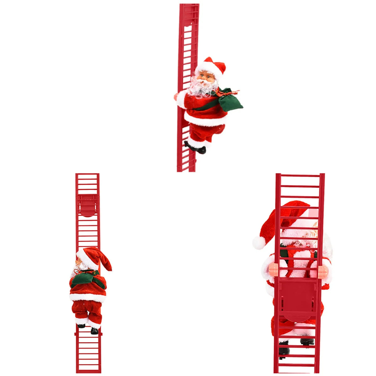 Christmas Decorations Santa that Climbs a Ladder with Music and Lights