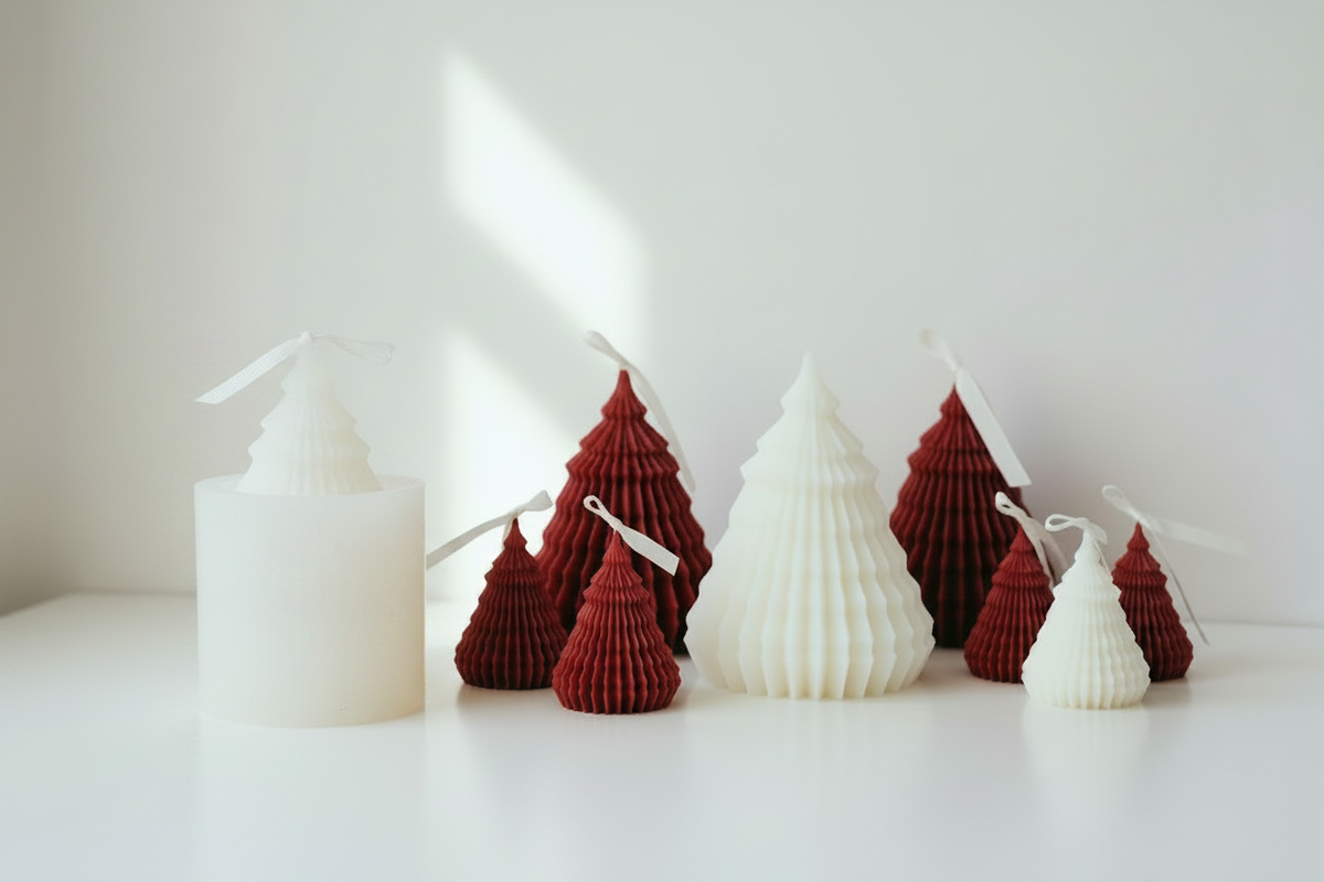 Christmas Decorations Silicone Mould for Candles Soap and Resin