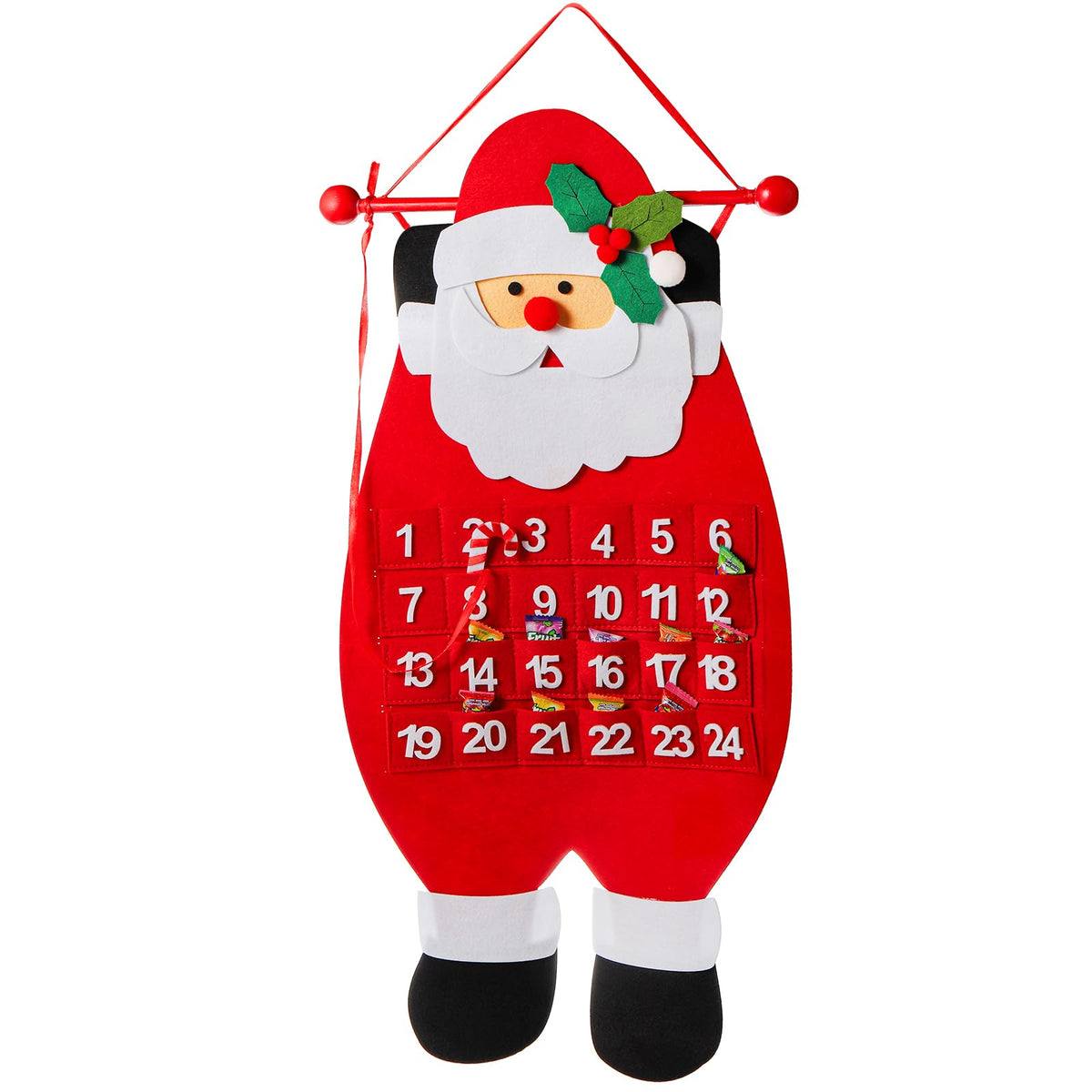 Advent Calendar Wall Hanging with Numbered Pockets to Fill