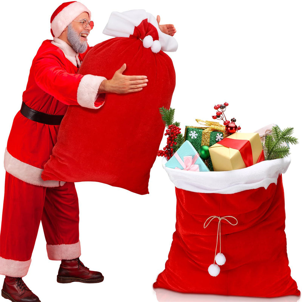 Christmas Gift Bag Velvet Sack Extra Large with a Drawstring