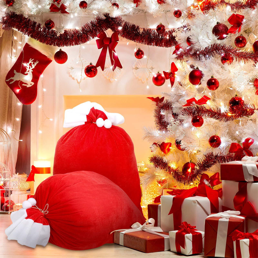 Christmas Gift Bag Velvet Sack Extra Large with a Drawstring