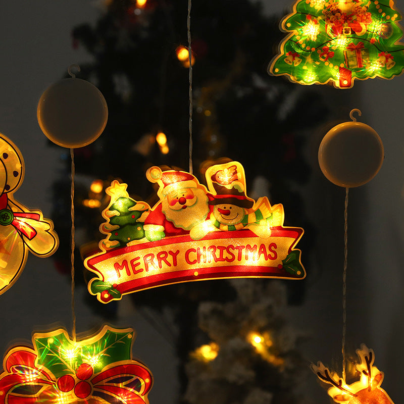 Christmas Lights Window Lamp on a Suction Cup in Six Designs