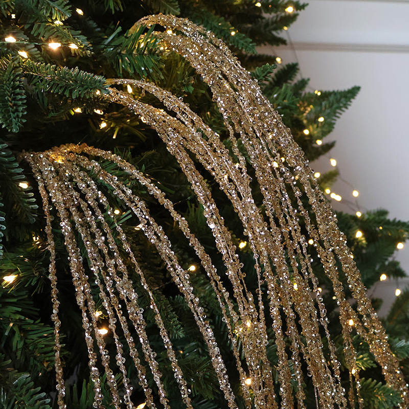 Christmas Decorations Branch Picks Sequinned in Six Colours