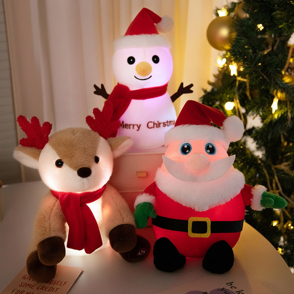 Christmas Lights Plush Doll that Moves in Six Versions