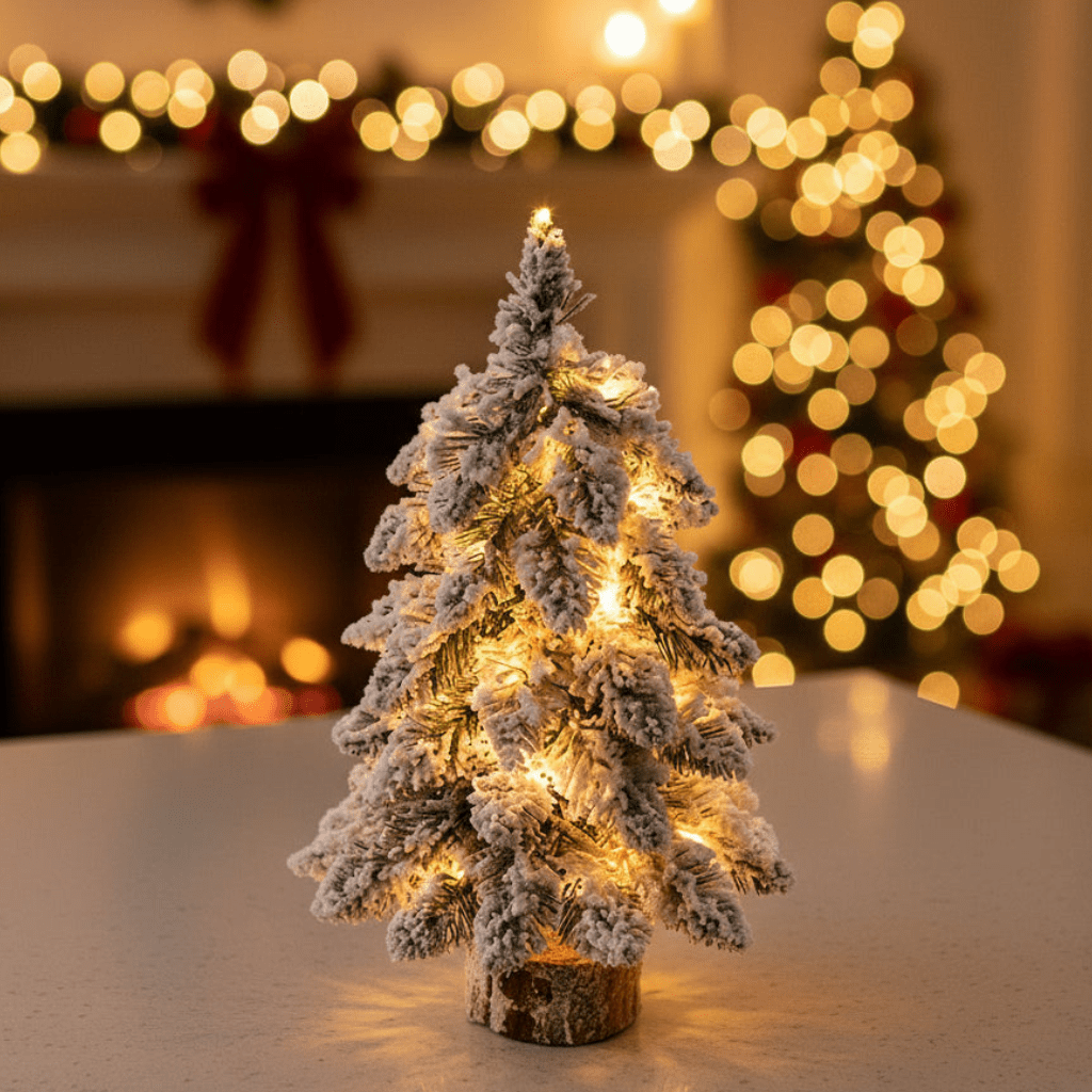 Christmas Decorations Snowy Tree 45 cm with or Without Lights