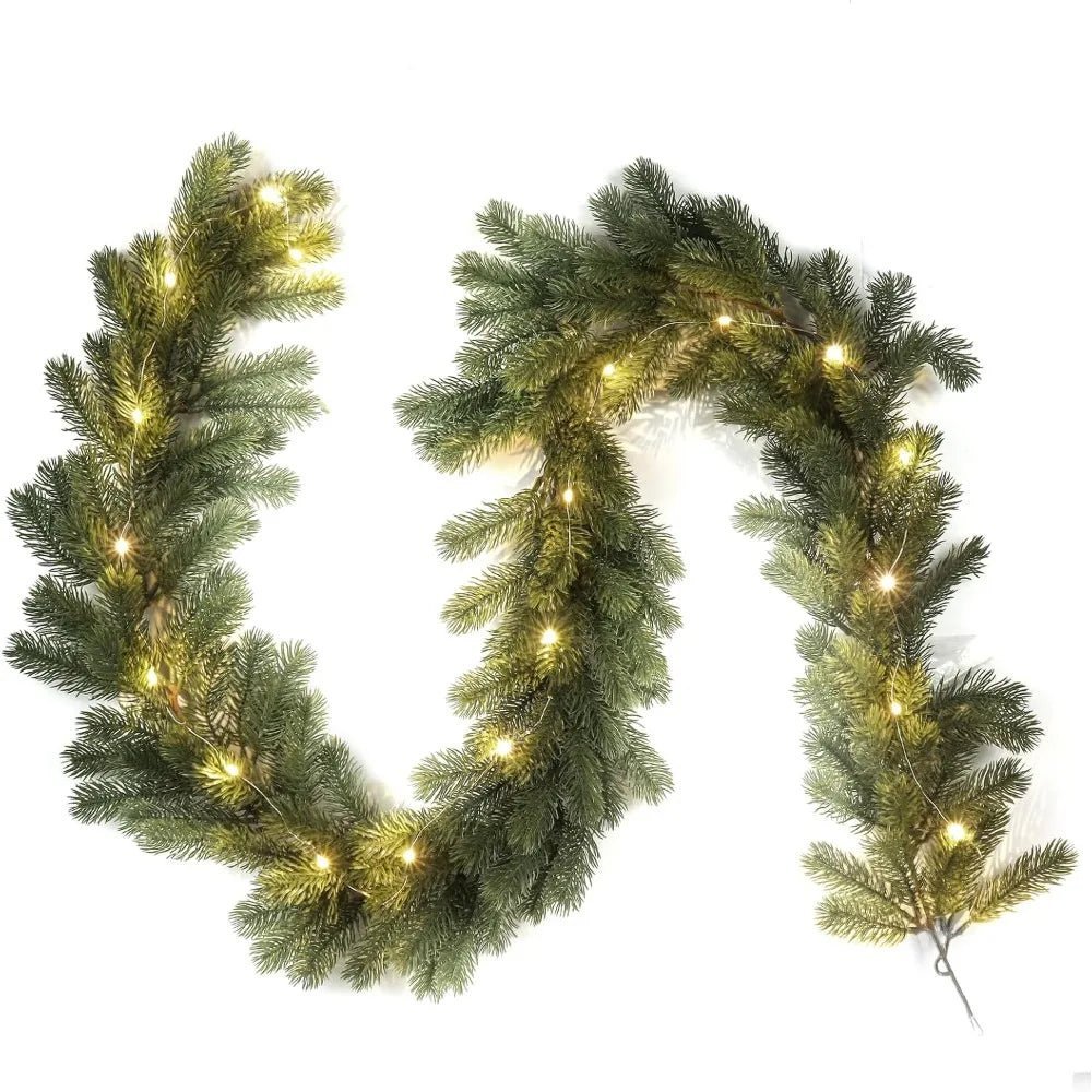 Christmas Garland 190 cm Artificial Pine with a Warm White LED String