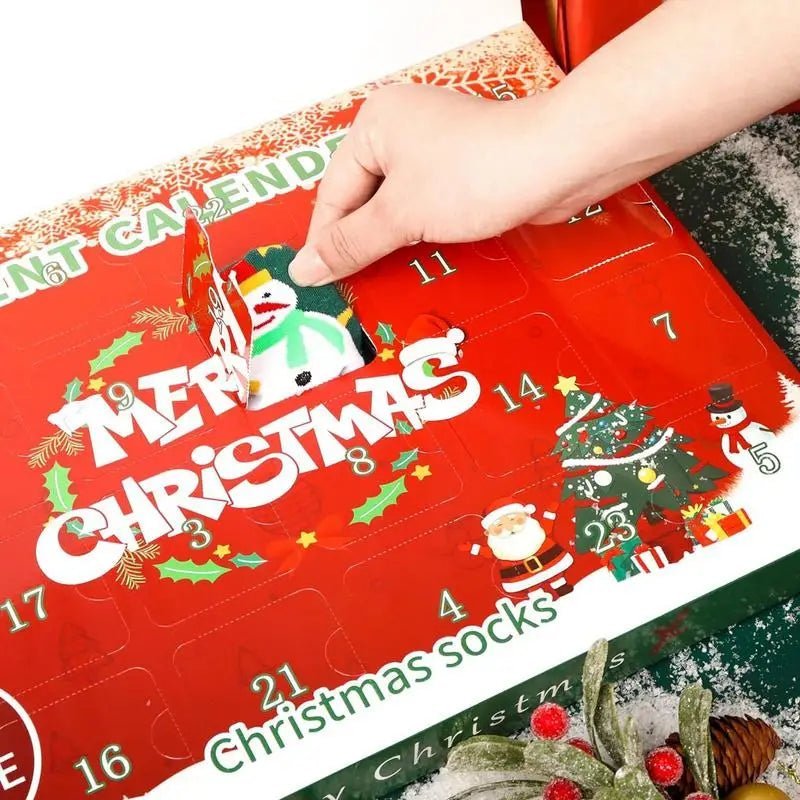 Advent Calendar Socks with 24 Pairs for Adults to Wear