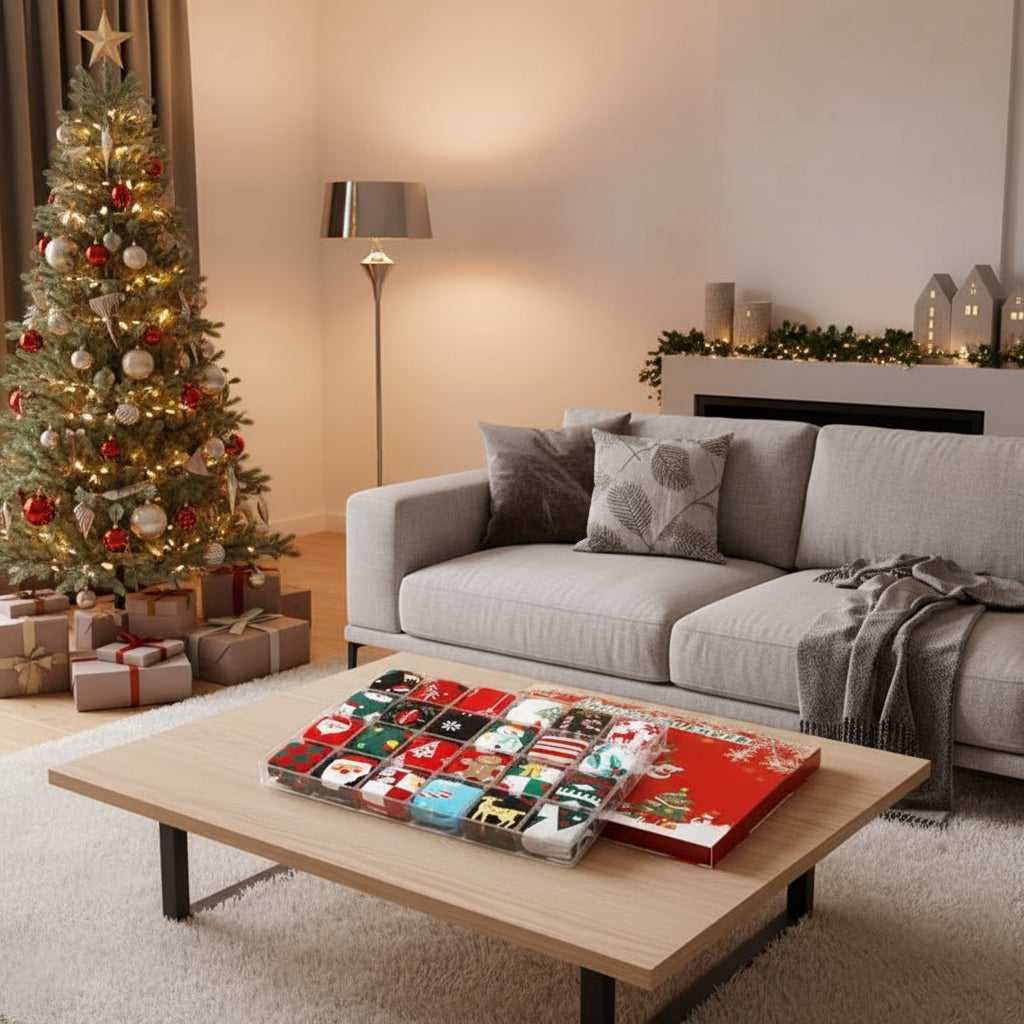 Advent Calendar Socks with 24 Pairs for Adults to Wear