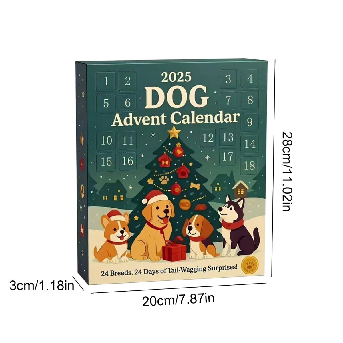 Advent Calendar for Dogs with 24 Toys and No Treats