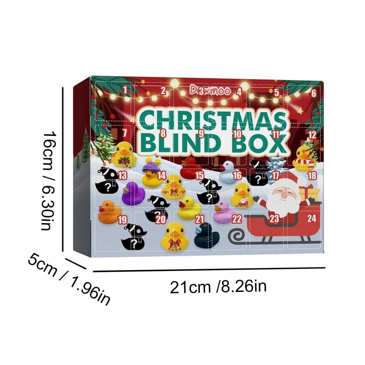 Advent Calendar Squeaky Ducks with 24 Designs for Bath Time