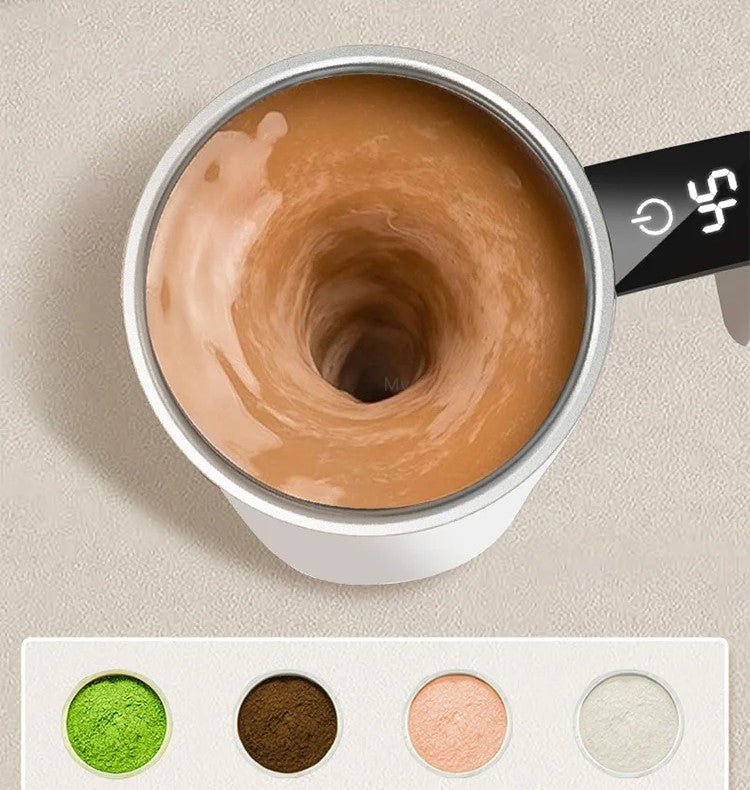 Self Stirring Mug Portable Travel Cup with Digital Temperature Display