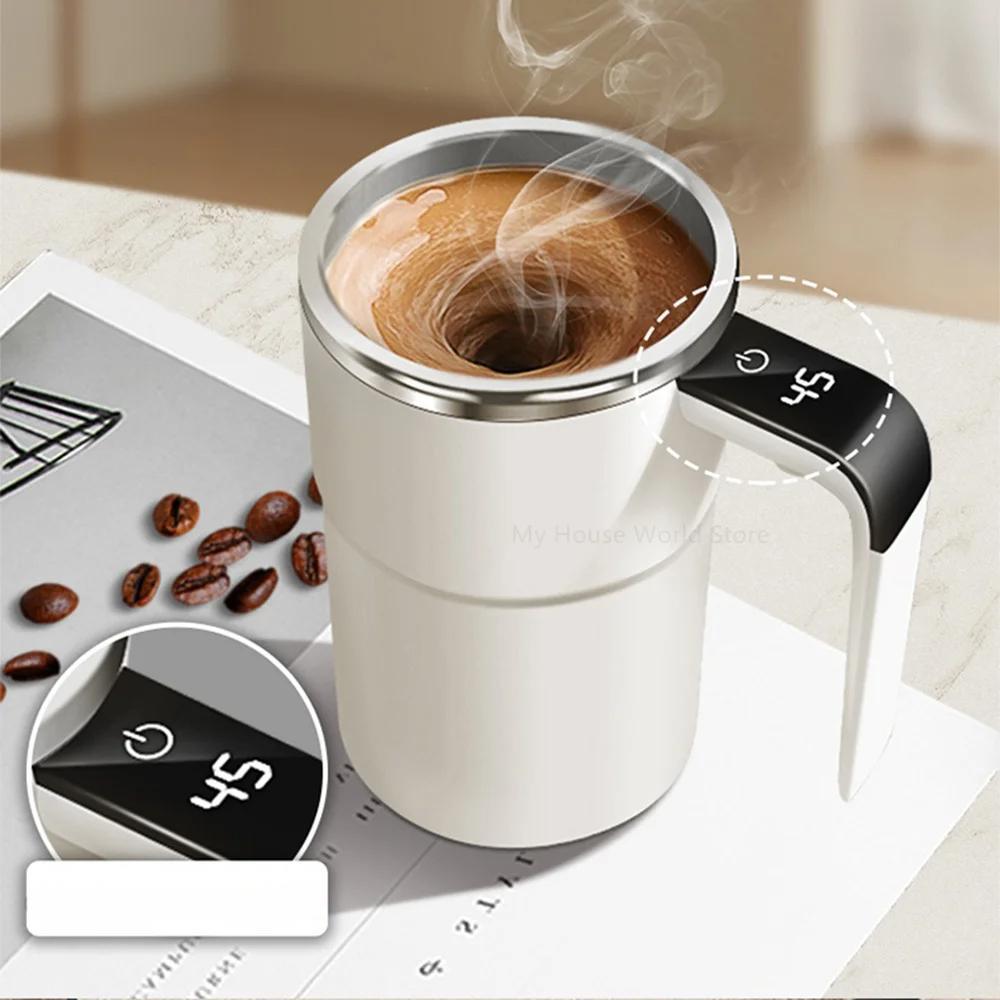 Self Stirring Mug Portable Travel Cup with Digital Temperature Display