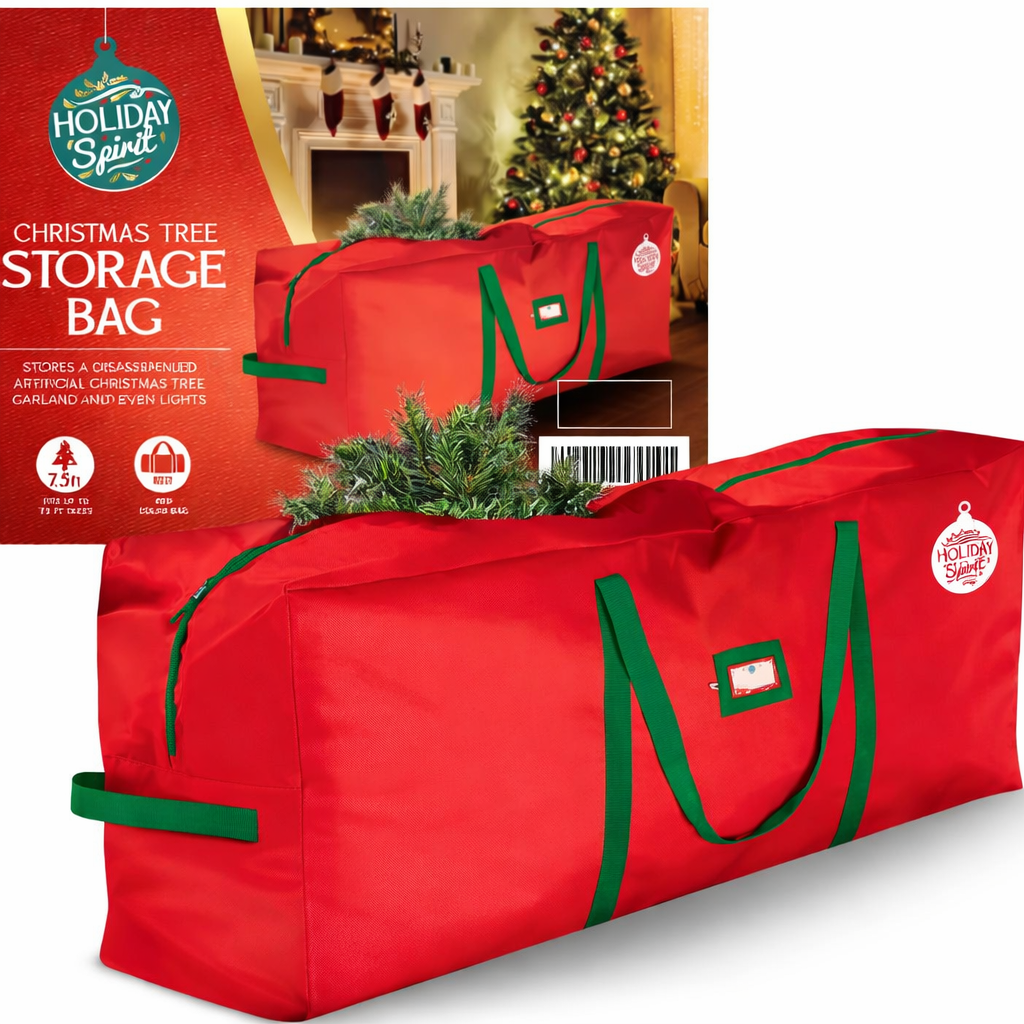 Christmas Tree Bag Waterproof Oxford 120 cm Case for Trees up to 7.5 Feet