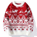 Christmas Sweater Alpine Reindeer Knit in Cotton Blend and Three Colours