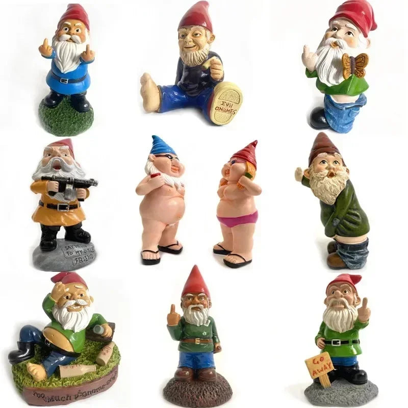 Christmas Ornaments Gnome Statues in Resin with 26 Designs