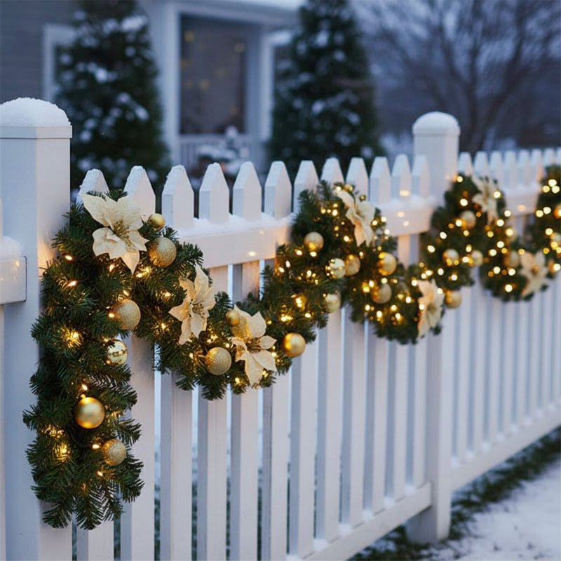 Christmas Lights Garland Rattan 2.7 m with a Warm White Glow