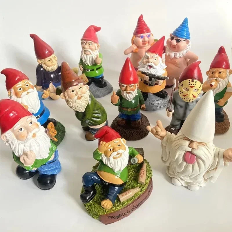 Christmas Ornaments Gnome Statues in Resin with 26 Designs