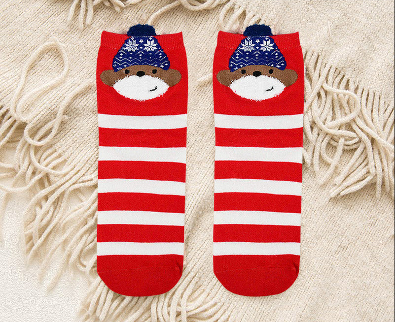 Christmas Decorations Sock Ornaments in Cotton with Nine Designs