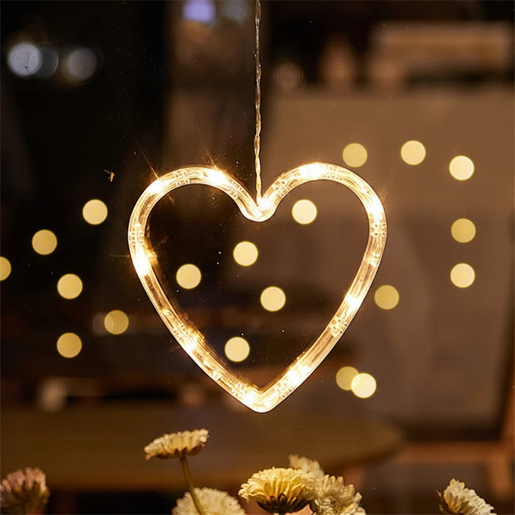 Christmas Lights Window Hangers in Nine Shapes on Batteries