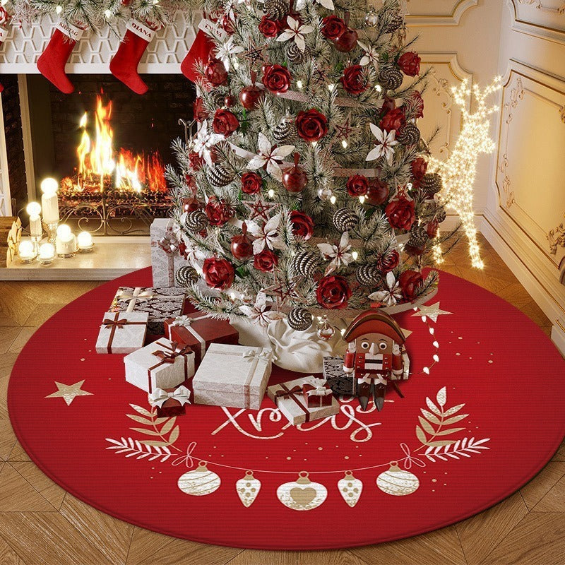 Christmas Decorations Tree Skirt 60 cm Anti Slip with Elk Motifs