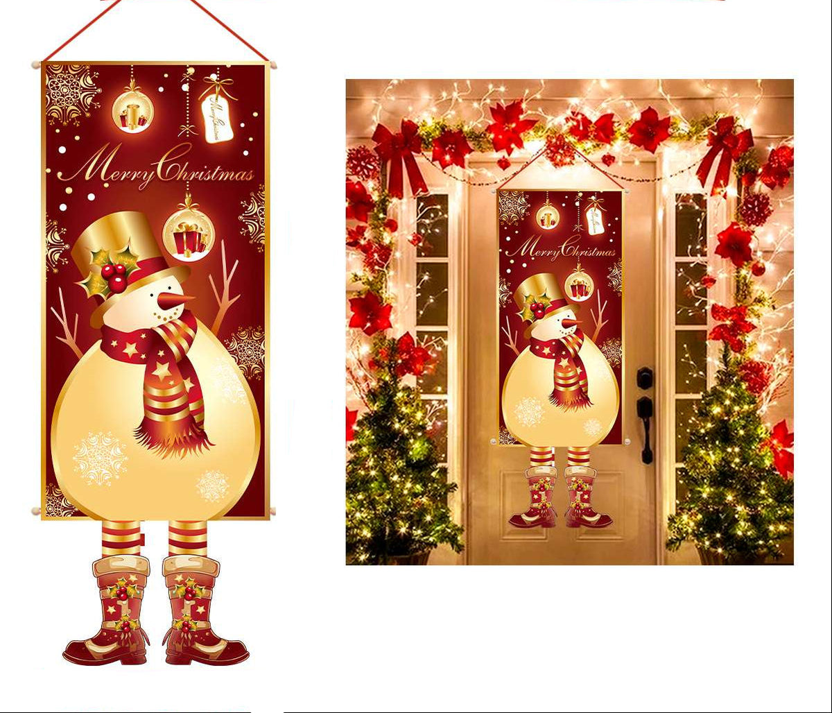 Christmas Decorations Hanging Banner for a Door or a Porch