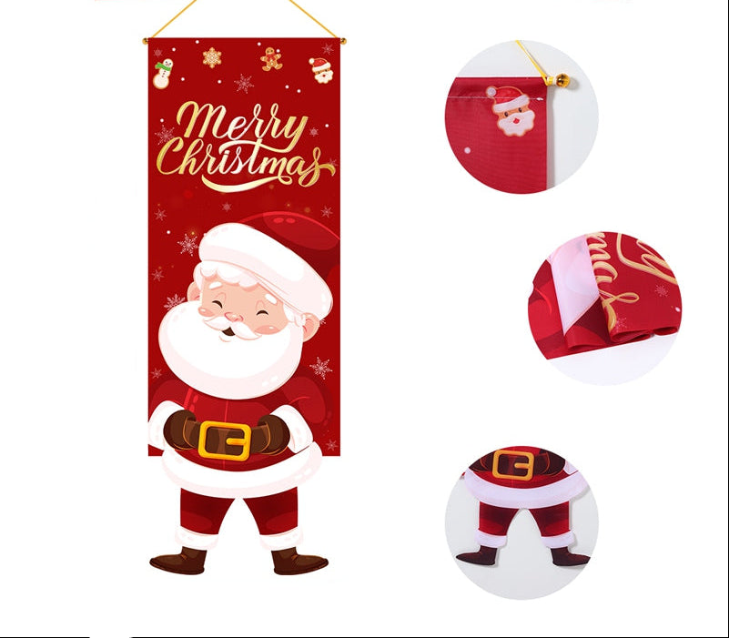 Christmas Decorations Hanging Banner for a Door or a Porch