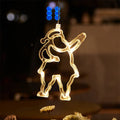 Christmas Lights Window Hangers in Nine Shapes on Batteries