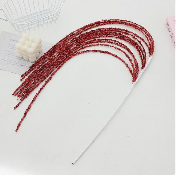 Christmas Decorations Branch Picks Sequinned in Six Colours