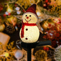 Christmas Lights Snowman Stakes Solar at 30 Inches Tall