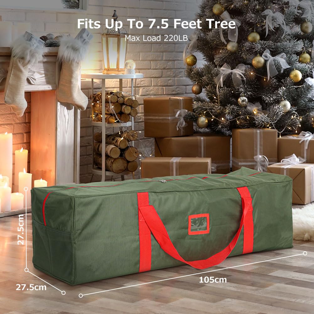 Christmas Tree Bag Waterproof Oxford 120 cm Case for Trees up to 7.5 Feet