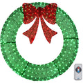 Christmas Wreath Large 40 cm with 400 Warm LEDs and Remote for Outdoors