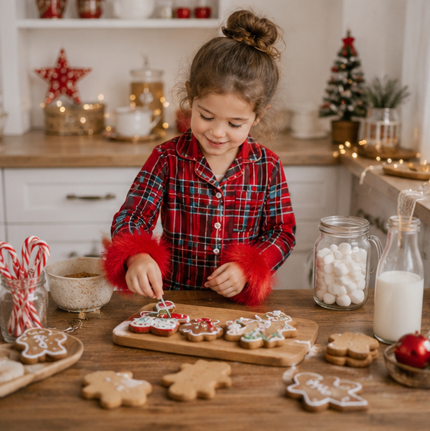 Christmas Pajamas Toddler Santa Snowflake Set with Soft Fur Trim