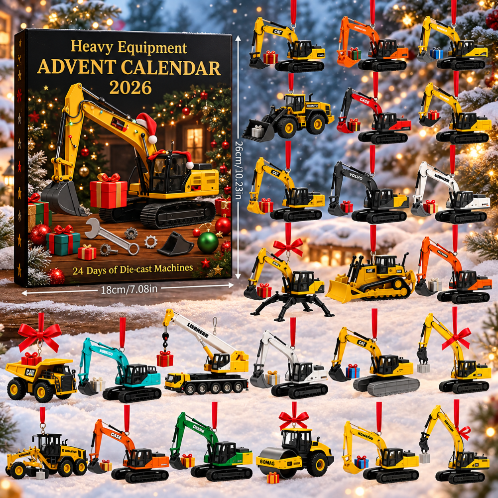 Advent Calendar Diecast Vehicles with 24 Machinery Models