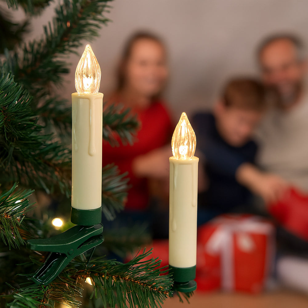 Christmas Lights Candle Clips Wireless in Ten Twenty or Thirty